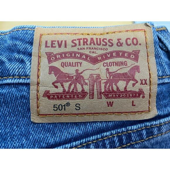 Levi's 501s Jeans Size 29 High Rise Button Fly Distressed Grunge Festival Hippie - Picture 6 of 9